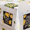 Vinyl Tablecloth, Lemon Tree Pattern, Yellow, 80 x 120 cm view 4