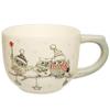 3D Owl Winter Mug with Saucer and Custom Name, 200 ml view 3
