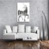Galaxy Unicorn Canvas Wall Art, Magical Space Design, 60 x 60 cm, Black & White XXL Print view 2