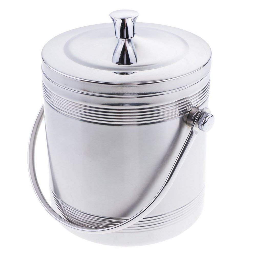 Backbayia Beer Keg and Wine Ice Bucket with Lid, 205 x 150 mm