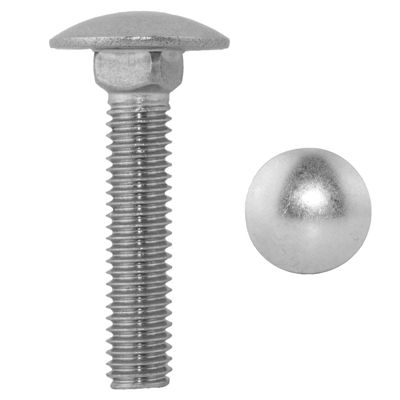 Ds Items Carriage Bolts M5 x 45 mm, DIN 603, A2 Stainless Steel, 100-Pack