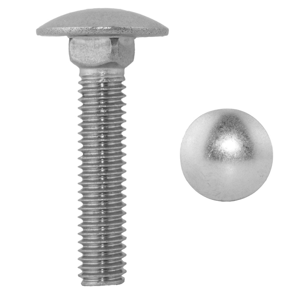 Ds Items Carriage Bolts M5 x 45 mm, DIN 603, A2 Stainless Steel, 100-Pack