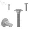 Ds Items Carriage Bolts M5 x 45 mm, DIN 603, A2 Stainless Steel, 100-Pack view 3