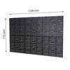 60 Lidded Storage Boxes + Wall Rack 120 x 80 cm, Stackable Bins, Black view 2