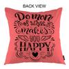 oFloral Decorative Pillow Cover with Motivational Quote, Signboard and Calligraphy Letter, Square, 45.7 x 45.7 cm view 2
