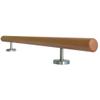 TIBU Beech Wood Stair Handrail, 30–500 cm, with Straight Stainless Steel Brackets view 3