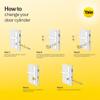 Yale Series 1000 Euro Profile Double Cylinder with Emergency Function, 30/40 mm, Satin Nickel, 5 Keys view 4