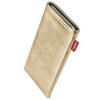 fitBAG Groove Gold Phone Pouch for Samsung Galaxy J6 Plus (2018), Genuine Foil Leather with Microfiber Lining view 1