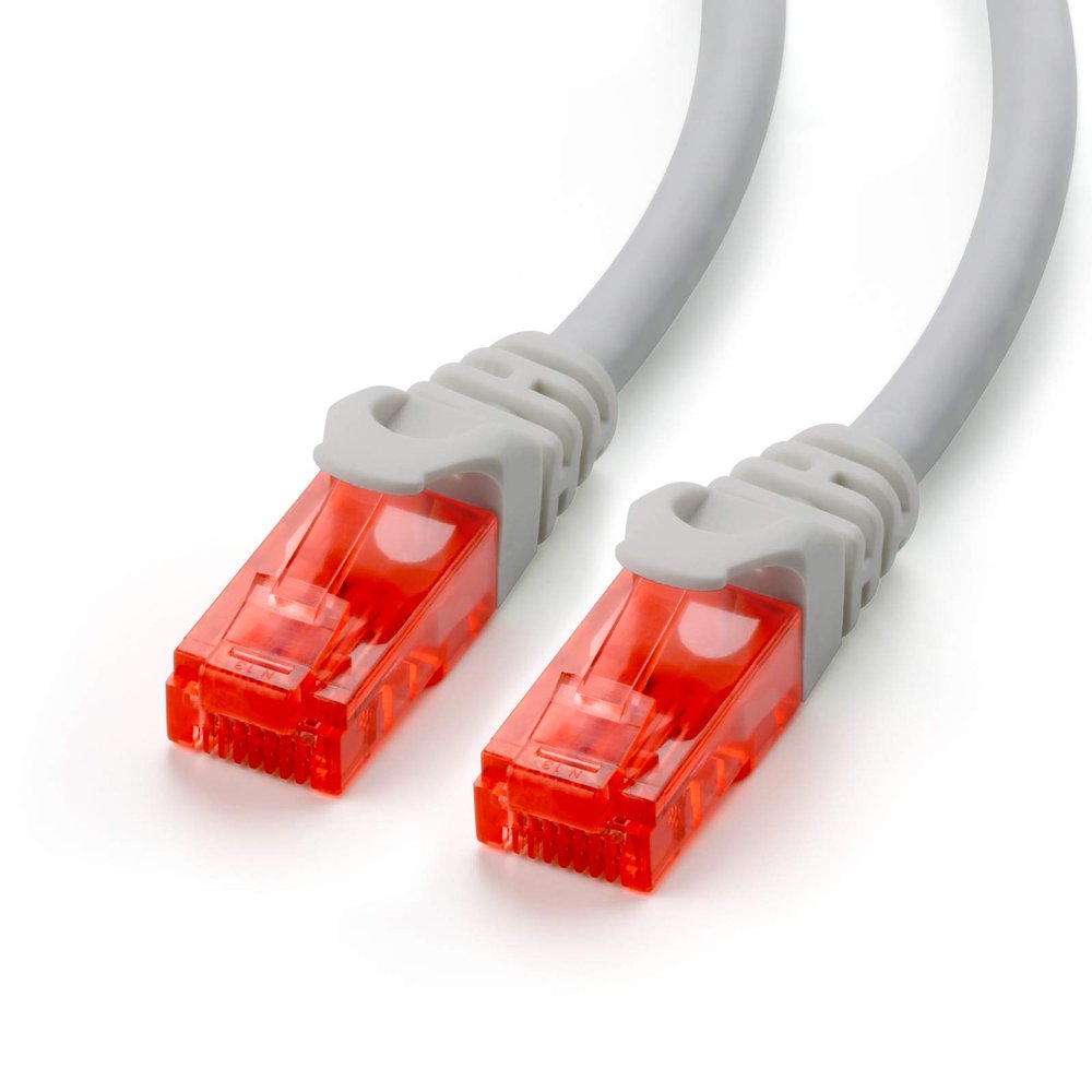CSL-Computer Cat.6 Ethernet Patch Cable (RJ45), 15 m, Gray, UTP, 10/100/1000 Mbps