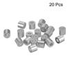 Sourcing Map 20-Pack Aluminum Wire Rope Sleeves, 3.4 mm, Silver-Tone view 2