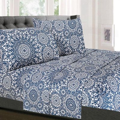 Sweet Home Collection 1800 Thread Count Sheet Set, Egyptian-Quality Brushed Microfiber, 4-Piece, Deep Pockets, Twin Oasis