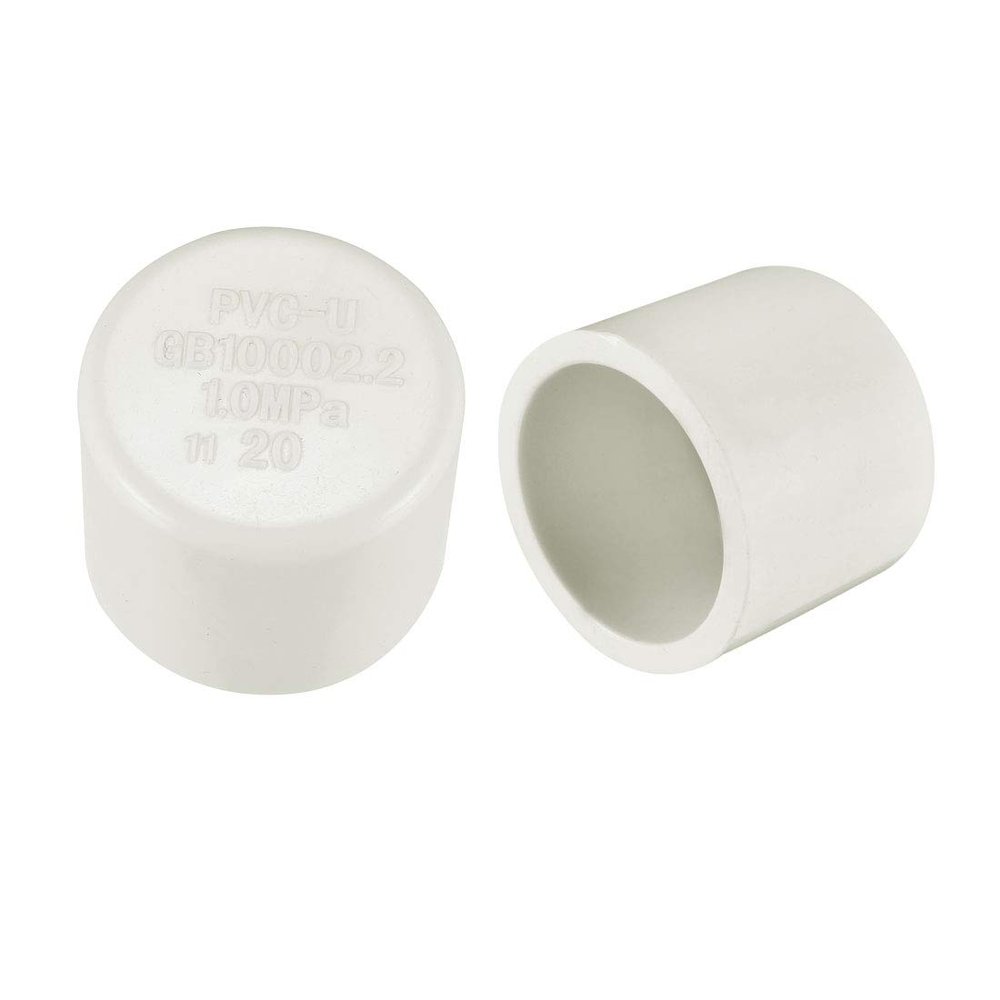 sourcing map PVC Pipe Caps, 20 mm, 2 pcs