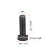 sourcing map 3-Piece M8 x 30 mm Left-Hand Hex Head Screws, Black Carbon Steel view 3