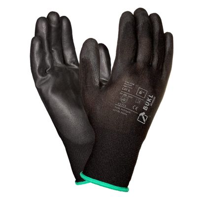 3Kamido BUKL Work Gloves – Non-Slip Seamless Assembly Gloves, Size 9, Black, 120 Pairs