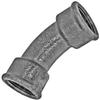 MegaHaustechnik 45° Elbow, 1 1/4 in Female x Female, Galvanized Malleable Cast Iron, No. 41, DN32 view 1