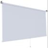 Blackout Roller Blind, Spring Roller Shade, Center Pull, 14 Colors, 60–200 cm Wide, Light-Blocking Fabric, Metal Mounting Brackets (60 x 180 cm, Light Gray) view 2