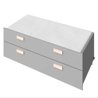 Mirjan24 Pok PO14 Lower Bed with Foam Mattress for Pok PO13 Bed