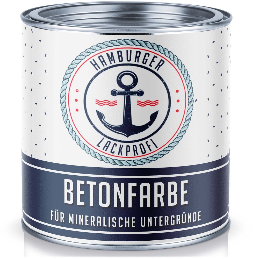 Hamburger Lack-Profi Concrete Paint, Silk-Matte Red Orange RAL 2001, Floor and Concrete Coating (1 L)