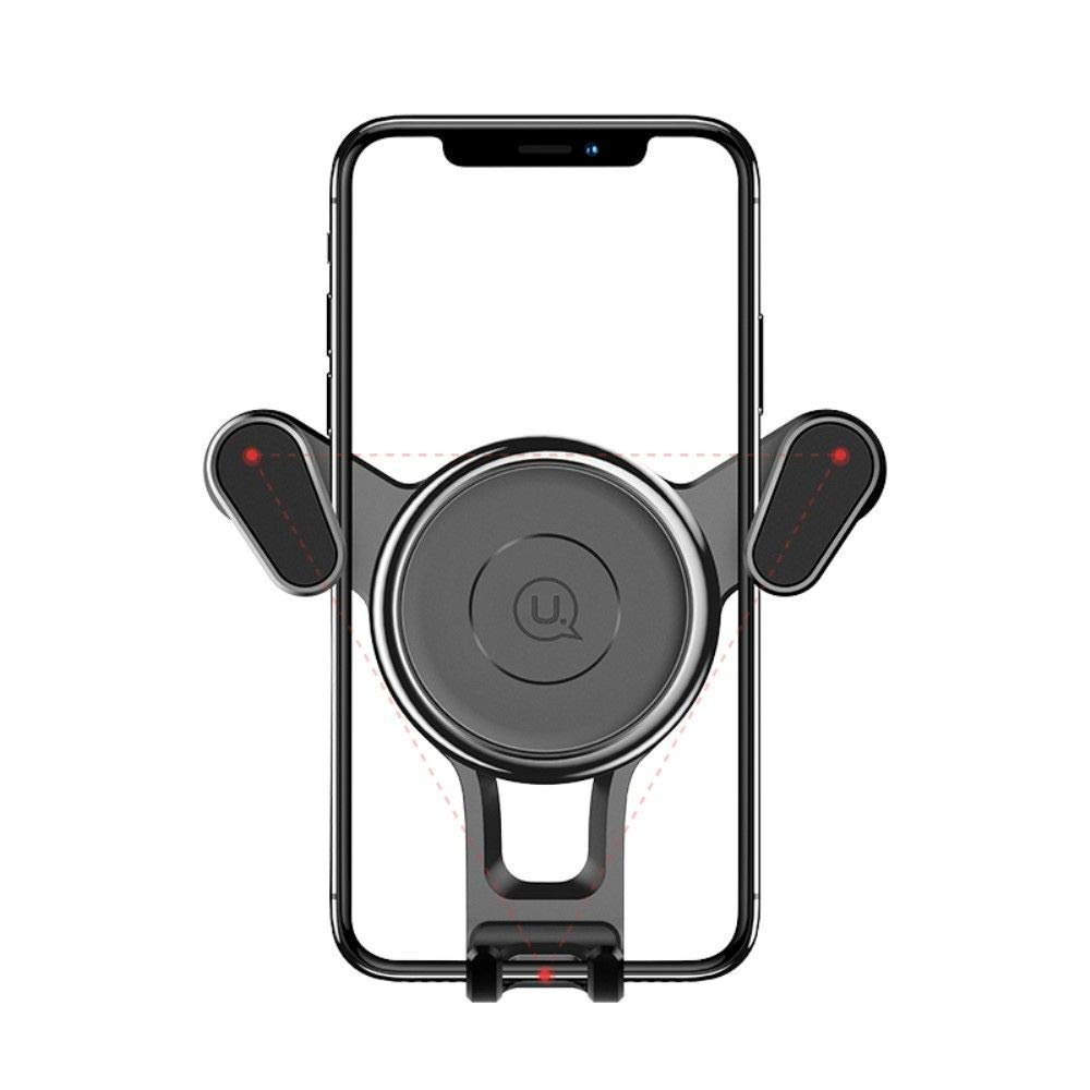 DFV mobile Rotating Triangle Universal Car Air Vent Holder with Clip for Samsung SM-S327VL Galaxy J3 Luna PRO - Black
