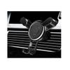 DFV mobile Rotating Triangle Universal Car Air Vent Holder with Clip for Samsung SM-S327VL Galaxy J3 Luna PRO - Black view 4