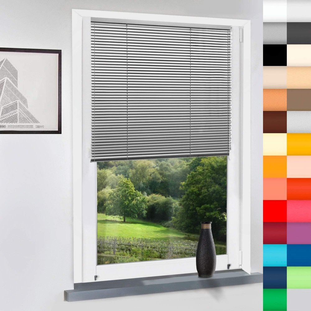 Custom Aluminum Venetian Blind, No-Drill Clip Mount, Soft Pink, 200 x 110 cm