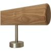 TIBU Ash Wood Handrail, 0.3–6 m, 250 cm Length, Radius-Milled Ends, 4 Straight Brackets view 1