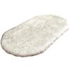 HotYou Faux Sheepskin Rug, Ellipse Faux Fur Decorative Rug, Longhair Wool Imitation, White/Black, 40 x 60 cm view 1