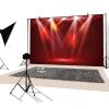 YongFoto 1.5 x 1 m Polyester Stage Photo Backdrop, Red Bokeh Shining Light Glitter Spotlight for Concerts, Music Shows, Parties, Events, Photography and Video view 2