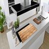 decorwelt 90 x 52 cm Glass Cooktop Cover, Wood Brown, 1-Piece view 3