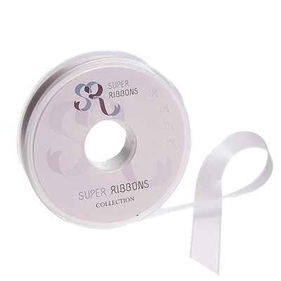 SR Super Ribbons Double-Sided Satin Ribbon, 3 mm x 50 m, Off-White