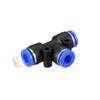 sourcing map 5-Piece Plastic T-Shaped Push-to-Connect Tube Fitting, 6 mm (15/64 in) OD, Blue view 2