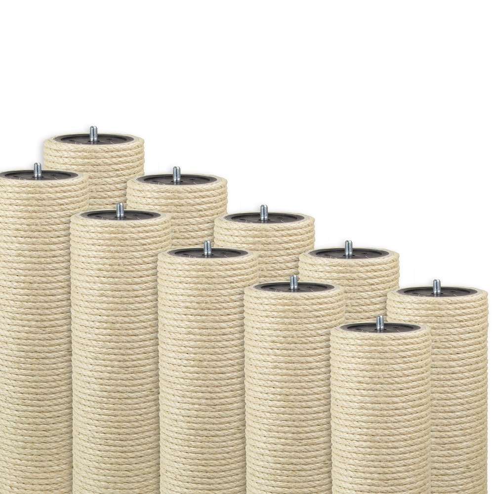 Kratzbaumland 12 cm Deluxe Cat Tree End Post, 8 mm Sisal Rope, 19 cm Length, M8 Thread