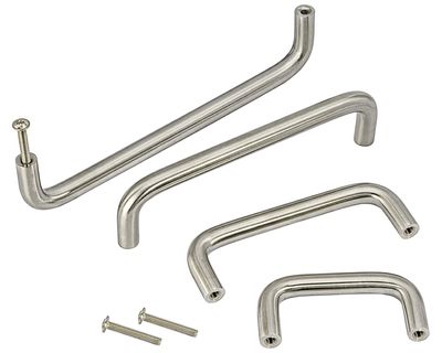 Stahlia Stainless Steel Cabinet Handles, 64 mm Hole Spacing, 10-Piece Set, 10 mm Brushed Bar Handles