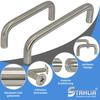 Stahlia Stainless Steel Cabinet Handles, 64 mm Hole Spacing, 10-Piece Set, 10 mm Brushed Bar Handles view 2