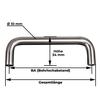 Stahlia Stainless Steel Cabinet Handles, 64 mm Hole Spacing, 10-Piece Set, 10 mm Brushed Bar Handles view 4