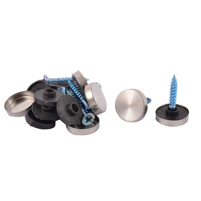 Aexit Glass Billboard Decorative Mirror Screw Nail Caps, 16 mm Diameter, 8-Piece