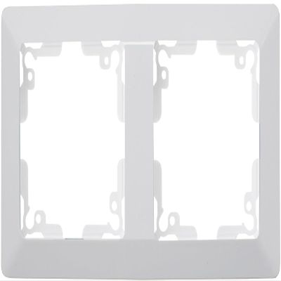 MILOS 2-Gang Cover Frame, Matte White