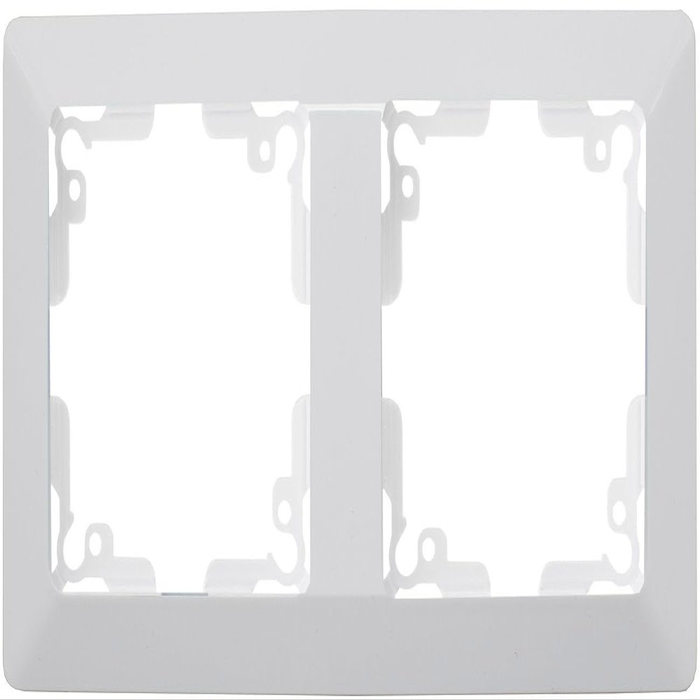 MILOS 2-Gang Cover Frame, Matte White