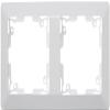MILOS 2-Gang Cover Frame, Matte White view 1
