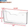 Simple Houseware 3-Pack Clear Single-Pocket Wall-Mount File Holders view 3