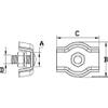 Osculati Stainless Steel Clamp, Single, 4 mm view 2
