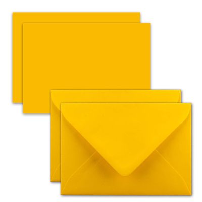 150 Yellow A7 Cards with C7 Envelopes, 4.1 x 2.9 in