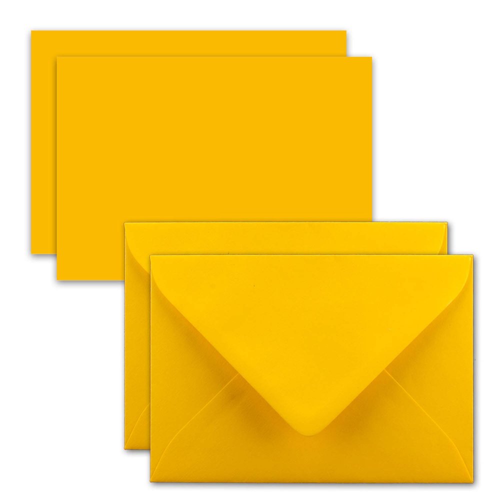 150 Yellow A7 Cards with C7 Envelopes, 4.1 x 2.9 in