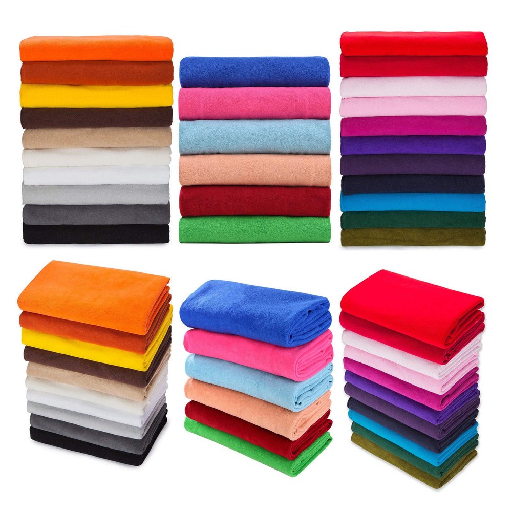 Neotrims Polar Fleece Fabric and Knit Rib Cuffs, Anti-Pill Tested, 21 Colors