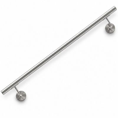 INOXLM Stainless Steel Handrail 42.4 mm, AISI 304, Satin Finish, 420 cm