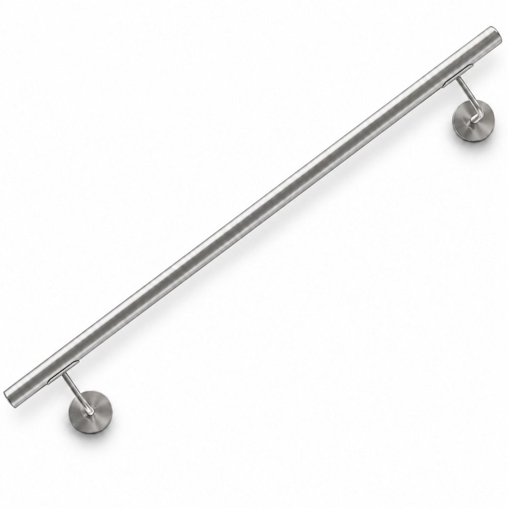 INOXLM Stainless Steel Handrail 42.4 mm, AISI 304, Satin Finish, 420 cm