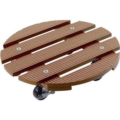 Metafranc WPC Plant Caddy, 300 mm, 60 kg Capacity, Brown, Weather-Resistant, 825120
