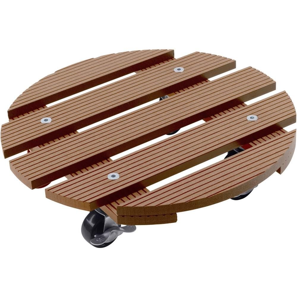 Metafranc WPC Plant Caddy, 300 mm, 60 kg Capacity, Brown, Weather-Resistant, 825120