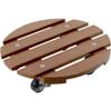 Metafranc WPC Plant Caddy, 300 mm, 60 kg Capacity, Brown, Weather-Resistant, 825120 view 1