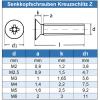 Eisenwaren2000 M3 x 10 mm Countersunk Pozidriv Screws, A2 Stainless Steel, 30-Pack view 2